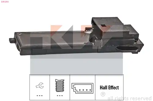 ключ, задействане на съединителя (Geschwindigkeitsregelanlag KW 510 314