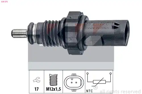 датчик, температура на охладителната течност KW 530 375