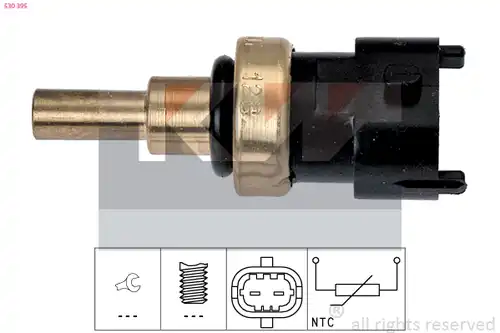 датчик, температура на охладителната течност KW 530 395