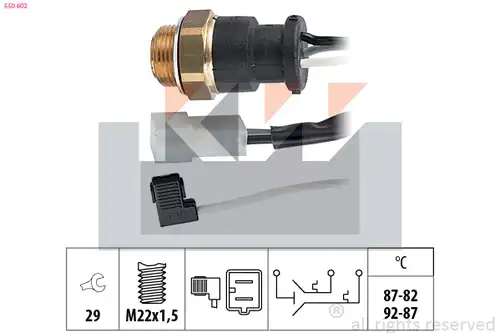термошалтер, вентилатор на радиатора KW 550 602