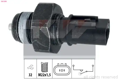 включвател, светлини за движение на заден ход KW 560 308