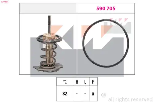 термостат, охладителна течност KW 579 951
