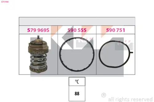 термостат, охладителна течност KW 579 988