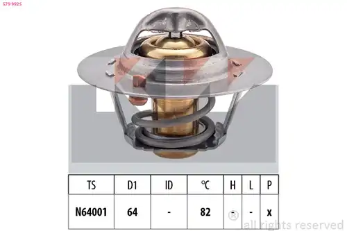 термостат, охладителна течност KW 579 992S