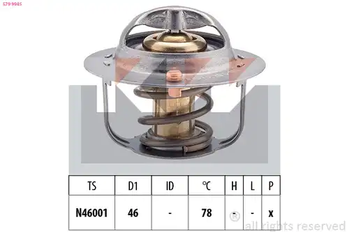 термостат, охладителна течност KW 579 994S