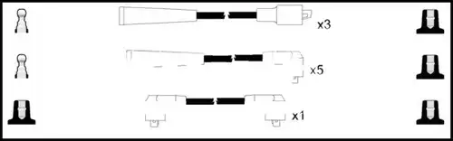 комплект запалителеи кабели LEMARK HOES1244