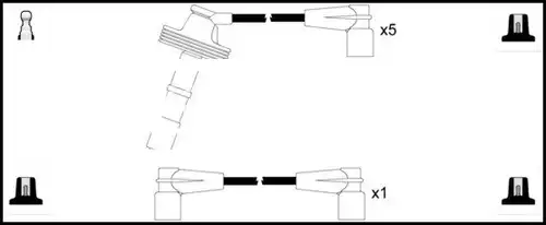 комплект запалителеи кабели LEMARK HOES975