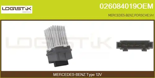 съпротивление, вентилатор за вътрешно пространство LGK 026084019OEM