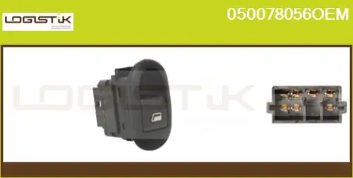 ключ(бутон), стъклоповдигане LGK 050078056OEM