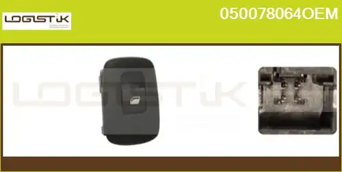 ключ(бутон), стъклоповдигане LGK 050078064OEM