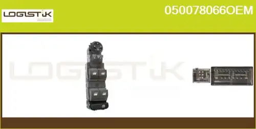 ключ(бутон), стъклоповдигане LGK 050078066OEM