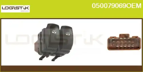 ключ(бутон), стъклоповдигане LGK 050079069OEM