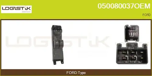 ключ(бутон), стъклоповдигане LGK 050080037OEM