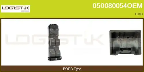 ключ(бутон), стъклоповдигане LGK 050080054OEM