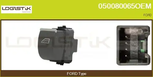 ключ(бутон), стъклоповдигане LGK 050080065OEM