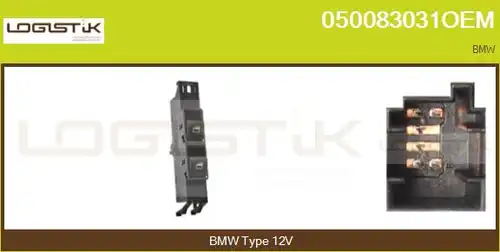 ключ(бутон), стъклоповдигане LGK 050083031OEM