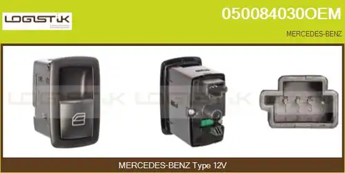 ключ(бутон), стъклоповдигане LGK 050084030OEM