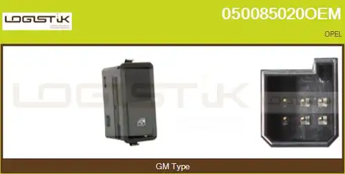 ключ(бутон), стъклоповдигане LGK 050085020OEM