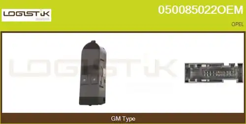 ключ(бутон), стъклоповдигане LGK 050085022OEM