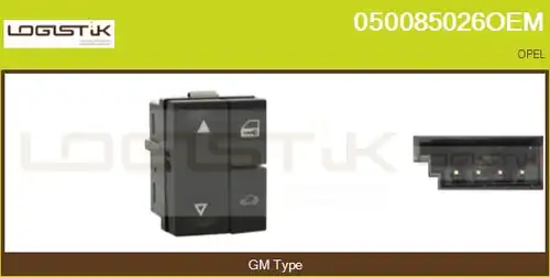 ключ(бутон), стъклоповдигане LGK 050085026OEM