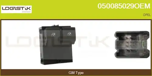 ключ(бутон), стъклоповдигане LGK 050085029OEM