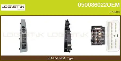 ключ(бутон), стъклоповдигане LGK 050086022OEM