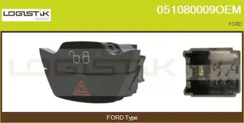 ключ за аварийни мигачи LGK 051080009OEM