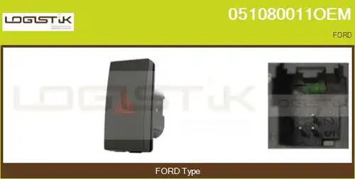 ключ за аварийни мигачи LGK 051080011OEM