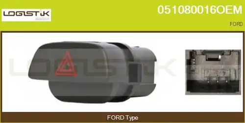 ключ за аварийни мигачи LGK 051080016OEM