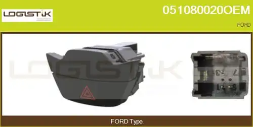 ключ за аварийни мигачи LGK 051080020OEM