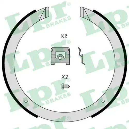 комплект спирачна челюст, ръчна спирачка LPR 01098