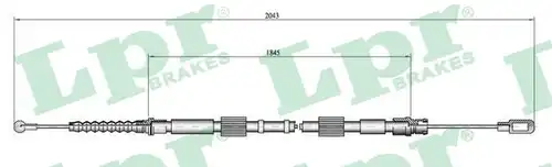 жило за ръчна спирачка LPR C0049B