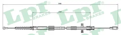 жило за ръчна спирачка LPR C0050B