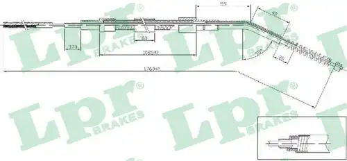 жило за ръчна спирачка LPR C0068B