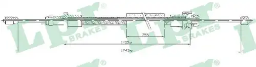 жило за ръчна спирачка LPR C0093B