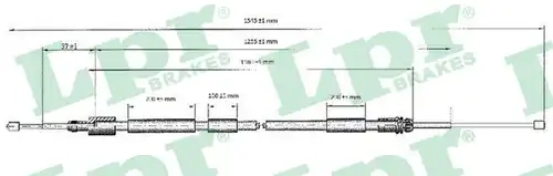 жило за ръчна спирачка LPR C0117B