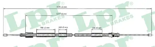 жило за ръчна спирачка LPR C0119B