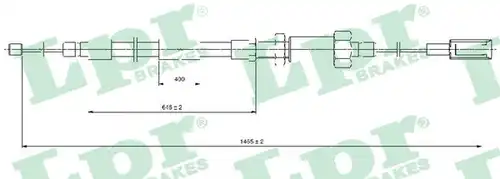 жило за ръчна спирачка LPR C0131B