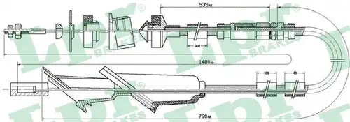 въжен механизъм, задействане на съединителя LPR C0137C