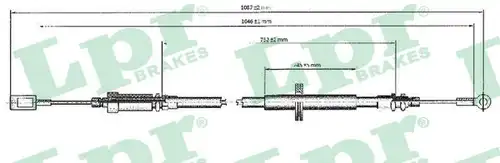 жило за ръчна спирачка LPR C0173B