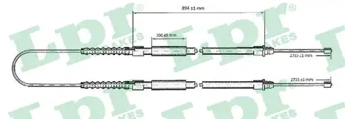 жило за ръчна спирачка LPR C0174B