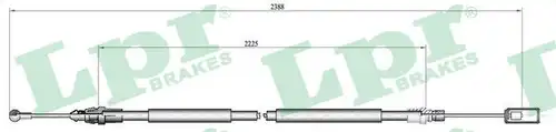 жило за ръчна спирачка LPR C0213B