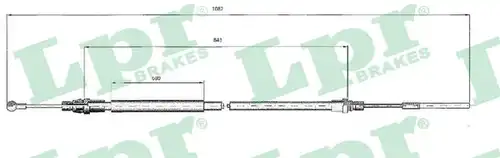 жило за ръчна спирачка LPR C0214B