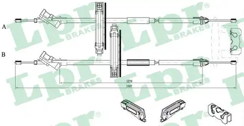 жило за ръчна спирачка LPR C0227B