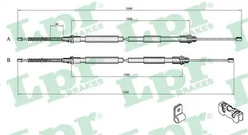 жило за ръчна спирачка LPR C0269B