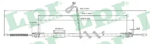 жило за ръчна спирачка LPR C0293B