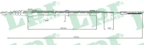 жило за ръчна спирачка LPR C0305B