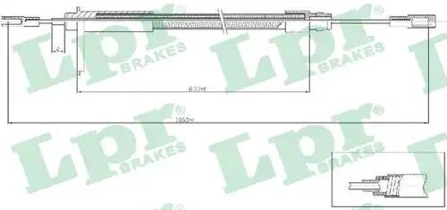 жило за ръчна спирачка LPR C0435B