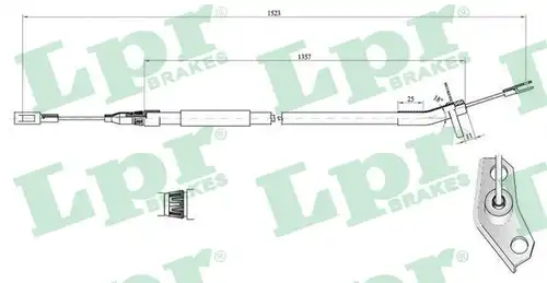 жило за ръчна спирачка LPR C0446B