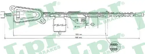 жило за ръчна спирачка LPR C0484B